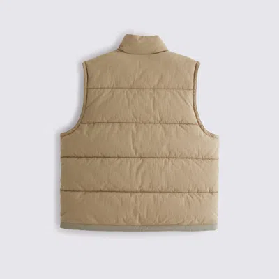 Abercrombie & Fitch Puffer Vest In Brown