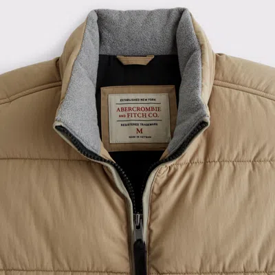 Abercrombie & Fitch Puffer Vest In Brown