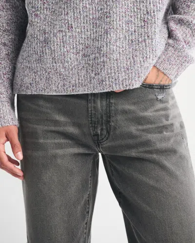 Abercrombie & Fitch Relaxed Straight Jean In Gray