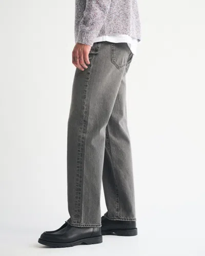 Abercrombie & Fitch Relaxed Straight Jean In Gray