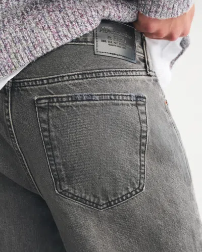 Abercrombie & Fitch Relaxed Straight Jean In Gray