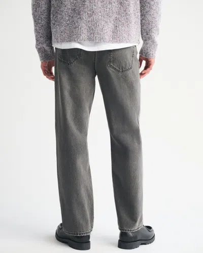 Abercrombie & Fitch Relaxed Straight Jean In Gray