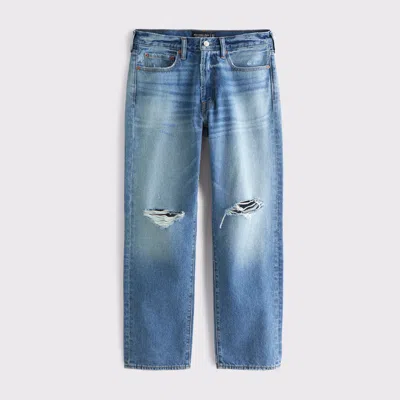 Abercrombie & Fitch Relaxed Straight Jean In Blue