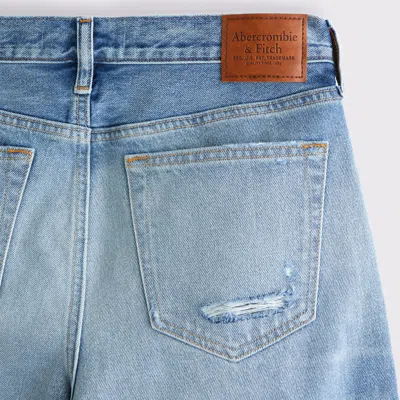 Abercrombie & Fitch Relaxed Straight Jean In Blue