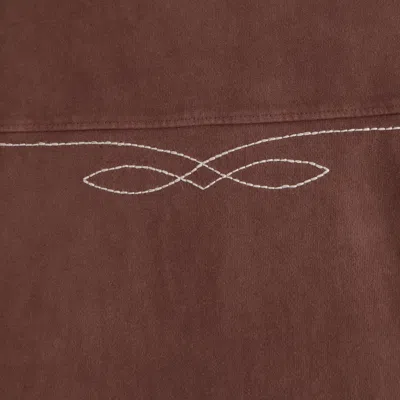 Abercrombie & Fitch Premium Heavyweight Cropped Tee In Brown