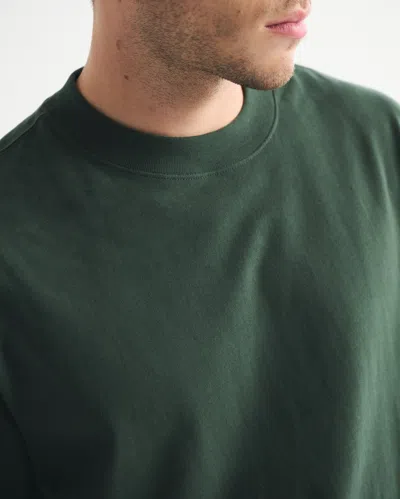 Abercrombie & Fitch Premium Heavyweight Cropped Tee In Green