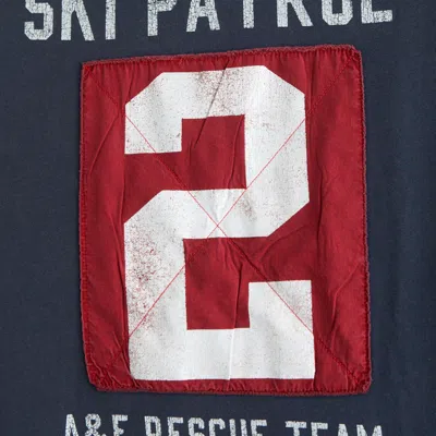 Abercrombie & Fitch Long-sleeve Graphic Logo Tee In Blue