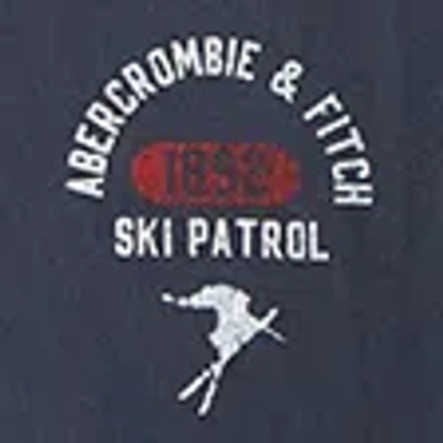 Abercrombie & Fitch Long-sleeve Graphic Logo Tee In Blue