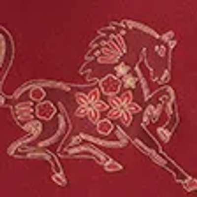 Abercrombie & Fitch Lunar New Year Logo Popover Hoodie In Red