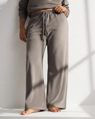 Abercrombie & Fitch Ypb Restore Mid Rise Wide Leg Pant In Brown