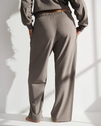 Abercrombie & Fitch Ypb Restore Mid Rise Wide Leg Pant In Brown