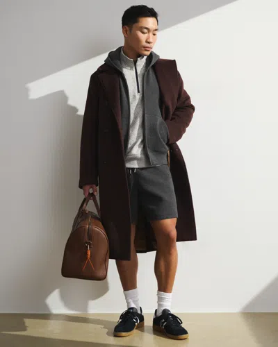 Abercrombie & Fitch Ypb Restore Ribbed Full-zip In Gray