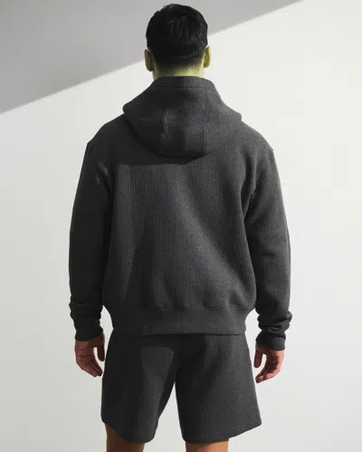 Abercrombie & Fitch Ypb Restore Ribbed Full-zip In Gray