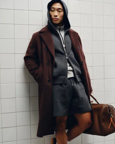 Abercrombie & Fitch Ypb Restore Ribbed Full-zip In Gray