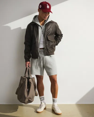 Abercrombie & Fitch Ypb Restore Ribbed Short In Gray