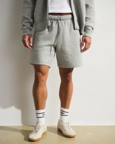 Abercrombie & Fitch Ypb Restore Ribbed Short In Gray