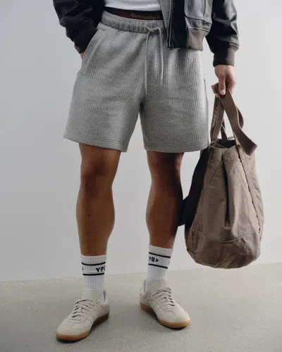 Abercrombie & Fitch Ypb Restore Ribbed Short In Gray