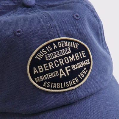 Abercrombie & Fitch Logo Baseball Hat In Brown