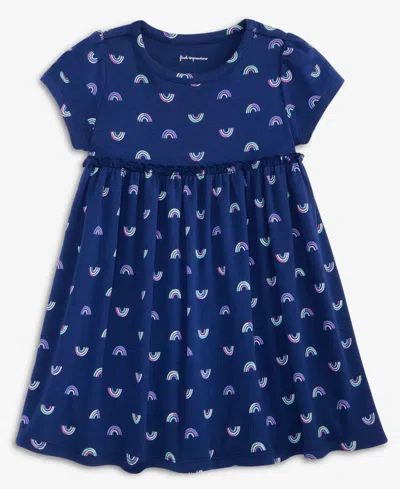 First Impressions Girls Toddler 2t-4t Rainbow Print Mini Dress, Macy's Exclusive In Blue