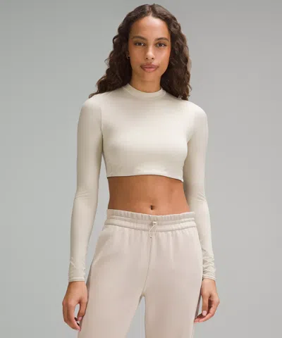 Lululemon Wundermost Ultra-soft Nulu Mockneck Super-cropped Long-sleeve Shirt