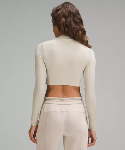 Lululemon Wundermost Ultra-soft Nulu Mockneck Super-cropped Long-sleeve Shirt