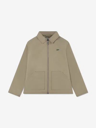 Lacoste Kids Patch Pocket Jacket In Nude