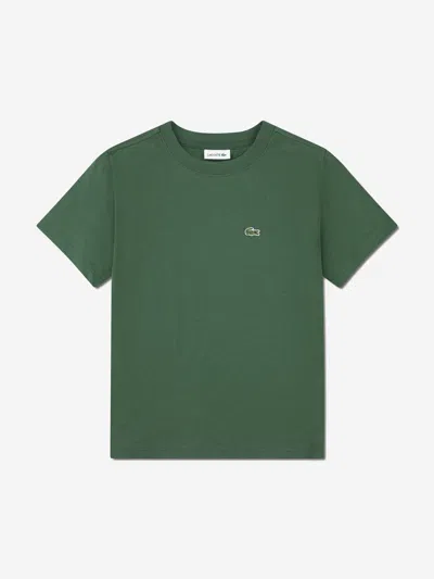 Lacoste Boys Logo T-shirt In Green