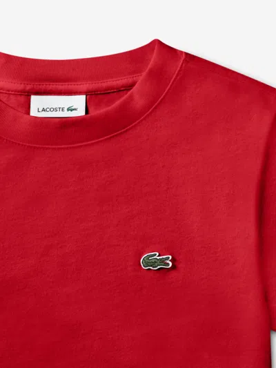 Lacoste Boys Logo T-shirt In Red