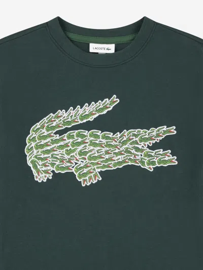 Lacoste Boys Multi Croco T-shirt In Green