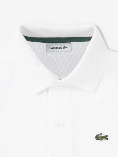 Lacoste Boys Petit Pique Icon Polo Shirt In White