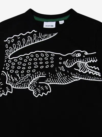 Lacoste Boys Vision Logo T-shirt In Black