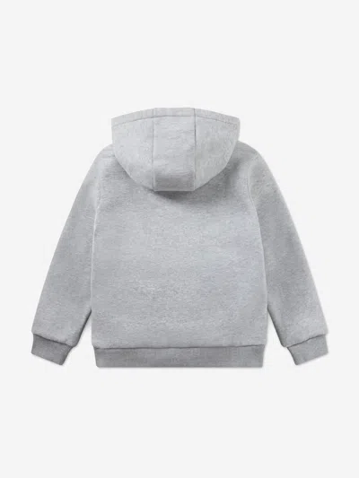 Lacoste Boys Logo Hoodie In Gray