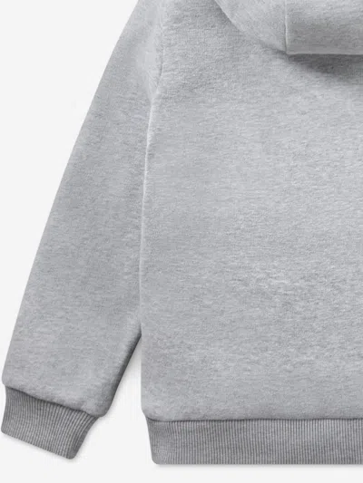 Lacoste Boys Logo Hoodie In Gray