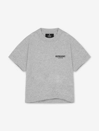 Represent Kids Mini Owners Club T-shirt In Gray