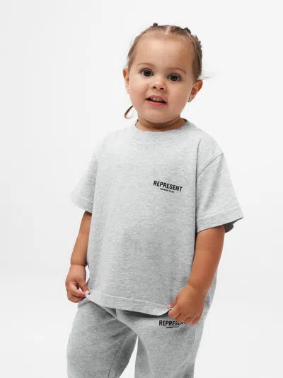 Represent Kids Mini Owners Club T-shirt In Gray
