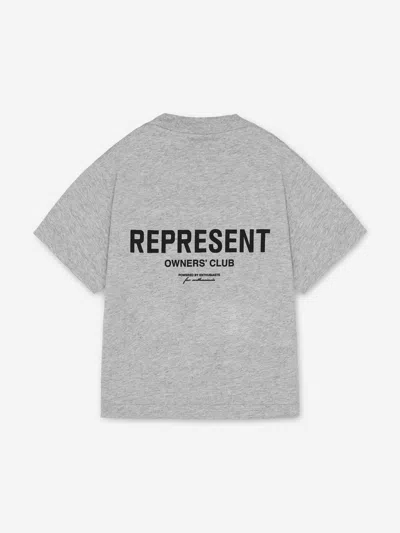 Represent Kids Mini Owners Club T-shirt In Gray
