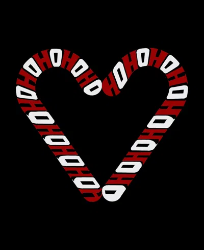 La Pop Art Women's Candy Canes Premium Word Art Flowy Tank Top In Black