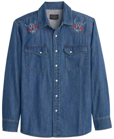Pendleton Men's Gambler Denim Shirt In Blue