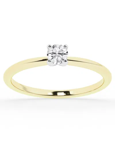 Macy's Diamond Sol Ring (1/4 Ct. T.w.) In 10k Yellow Gold In Gold