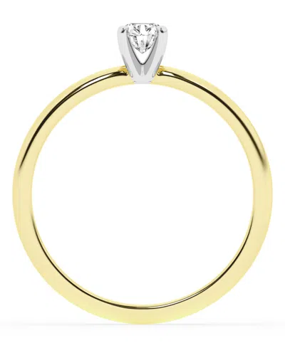 Macy's Diamond Sol Ring (1/4 Ct. T.w.) In 10k Yellow Gold In Gold