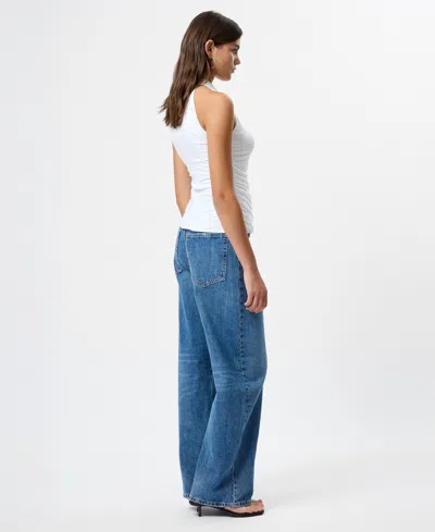 French Connection Gibson Ruched Cowl Neck Top In White