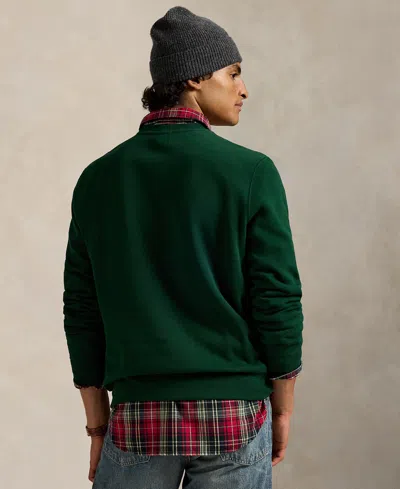 Polo Ralph Lauren Logo-print Cotton-blend Jersey Sweatshirt In Green