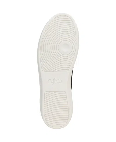 Ryka Women's Viv Next Knit Court Inspired Lace Up Sneakers In Black