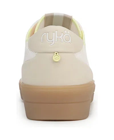 Ryka Women's Viv Next Knit Court Inspired Lace Up Sneakers In Neutral