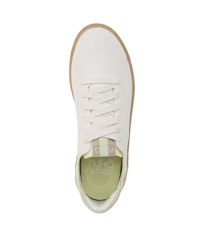 Ryka Women's Viv Next Knit Court Inspired Lace Up Sneakers In Neutral