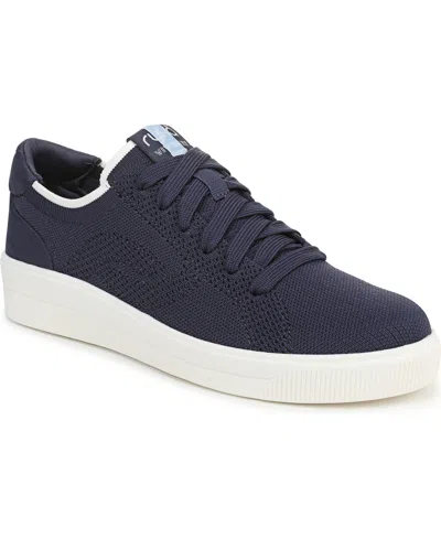Ryka Women's Viv Next Knit Court Inspired Lace Up Sneakers In Blue