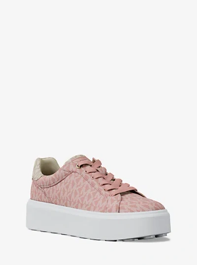 Michael Kors Romey Two-tone Logo Platform Sneaker In Pink
