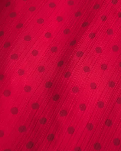 Hollister Flocked Chiffon Mini Dress In Red