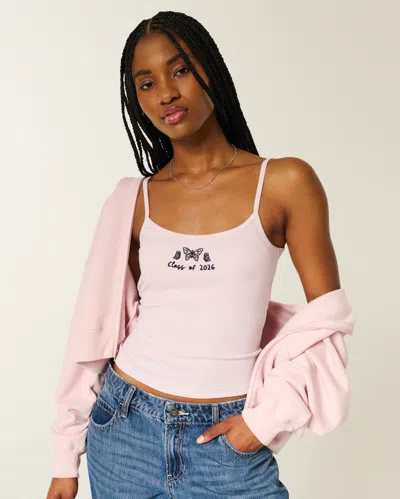 Hollister Class Of 2026 Graphic Rib Cami In Purple