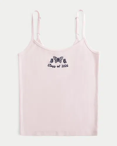 Hollister Class Of 2026 Graphic Rib Cami In Purple
